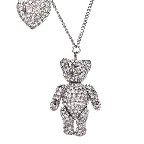 dior silver necklaces|christian dior heart necklace.